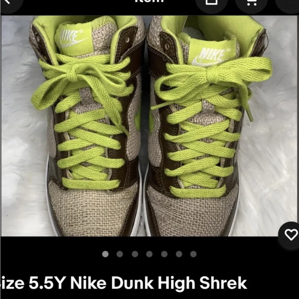 Nike “SHREK” edition Green and Silver mesh/Green Rare Edition size 10 worn once